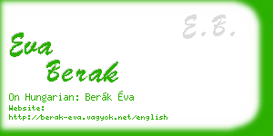 eva berak business card